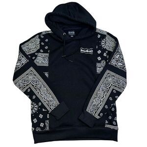 Dogg Supply by Snoop Dogg Paisley Pullover Hoodie Bandana Print Hip Hop Sz S